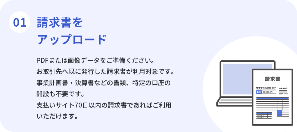 請求書をアップロード