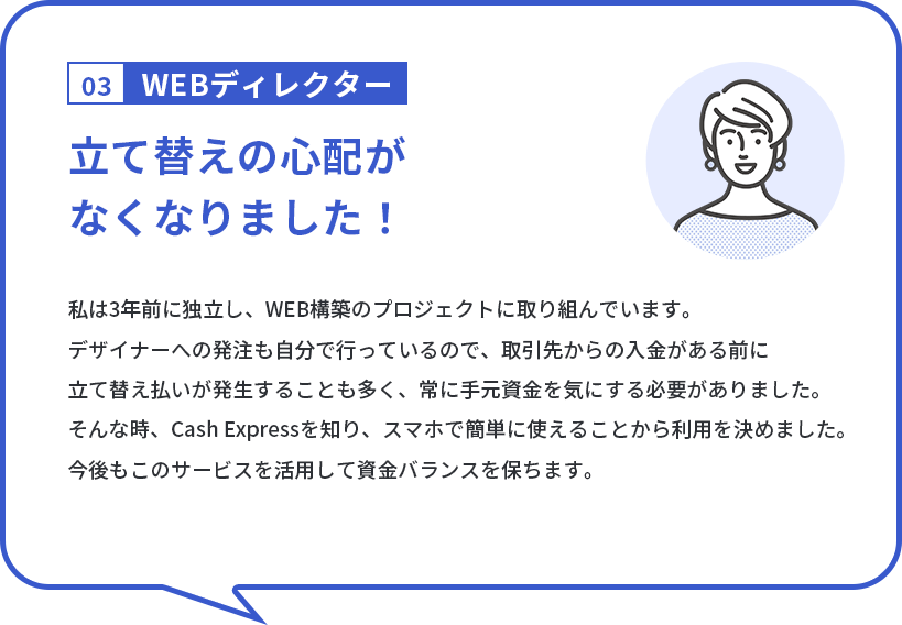 レスポンスの早さが 安心につながりました  